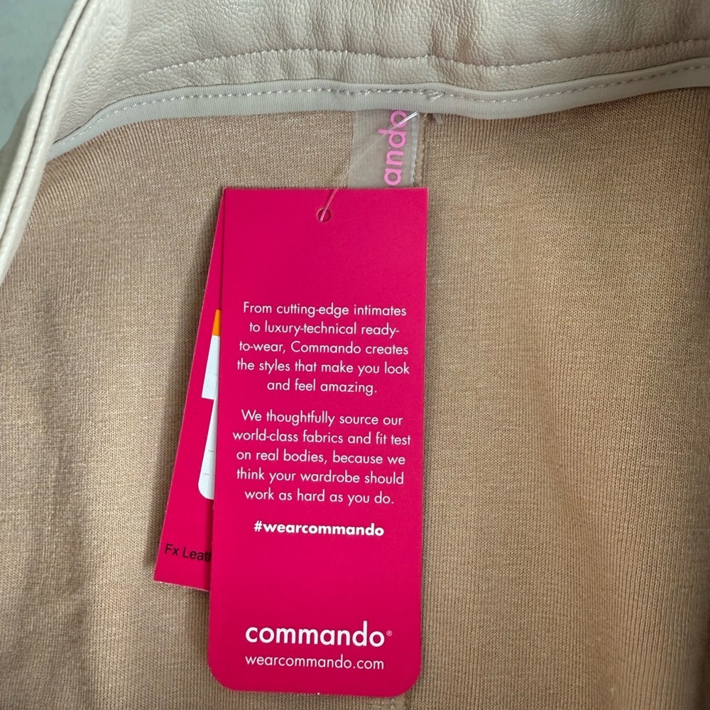 NEW Commando Faux Leather Utility Micro Mini Skirt | Sand SMALL - Picture 4 of 6